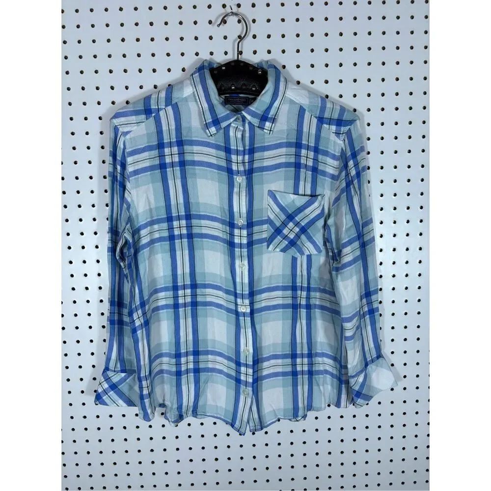 Vineyard Vines soft cotton oversized button down flannel shirt size XS